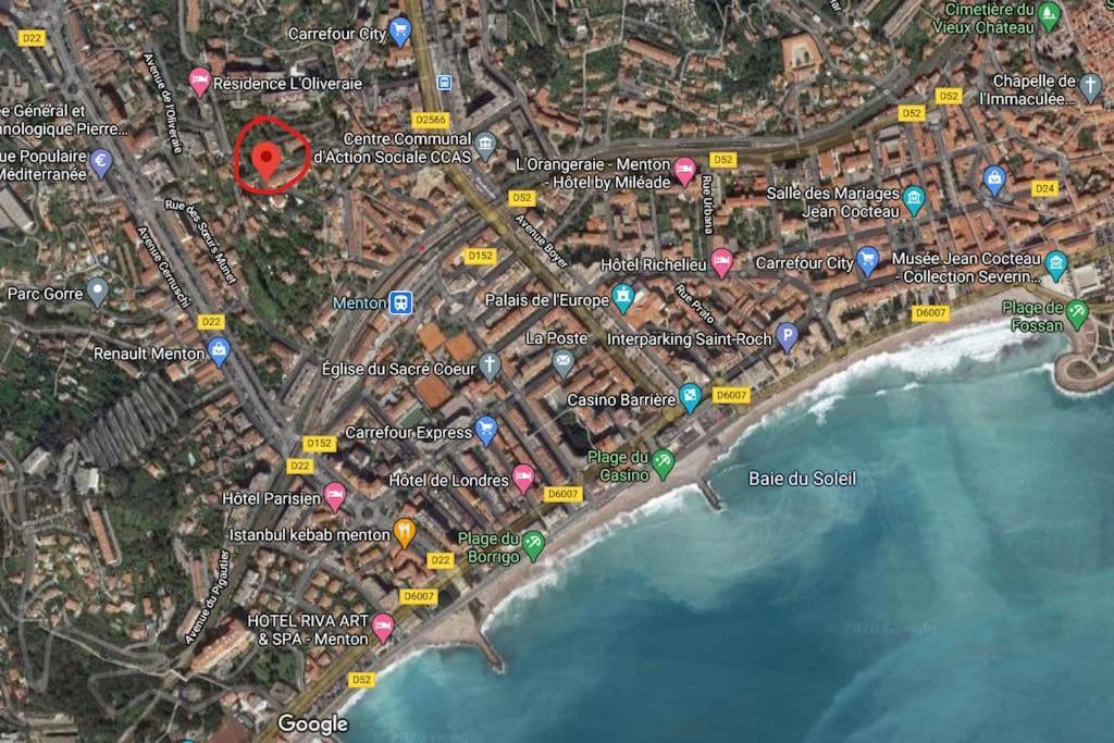 Le Montfleuri- Centre-Ville - Parking Prive - Vue Mer مينتون المظهر الخارجي الصورة